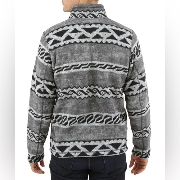 The North Face Gordon Lyons 1/4 Zip Gray Aztec Pullover Men’s Size Small Outdoor - Picture 2 of 10